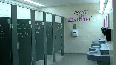 Image for story: Bathroom quotes empower students at Ohio junior high school