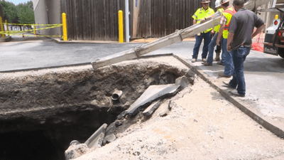 Image for story: Geologist: Poor infrastructure could be to blame for 17-foot deep Chattanooga sinkhole