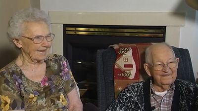 Image for story: Couple named Harvey and Irma married 75 years