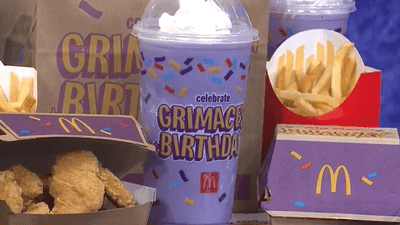 Image for story: McDonald's reacts to bizarre trending TikTok videos related to its new Grimace milkshake