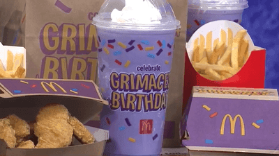 Image for story: McDonald's reacts to bizarre trending TikTok videos related to its new Grimace milkshake