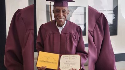 Image for story: 101-year-old man gets high school diploma after having to drop out in 1930s