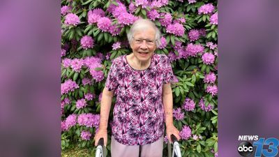 Image for story: Larger than life: Woman with decades-old rhododendrons celebrates her own 100th birthday