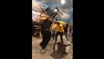 Image for story: VIDEO: Fight breaks out at Wisconsin Dells water park over a chair