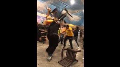 Image for story: VIDEO: Fight breaks out at Wisconsin Dells water park over a chair