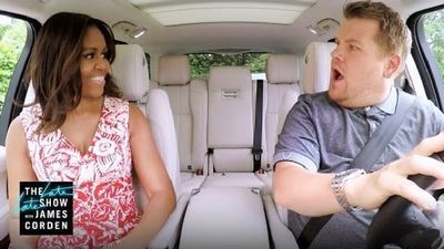 Image for story: First lady's 'Carpool Karaoke' video airing Wednesday 