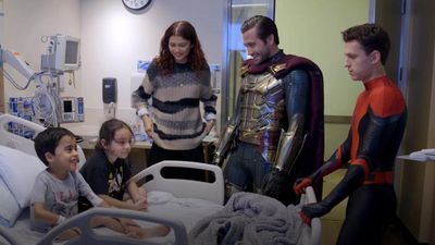 Image for story: 'Spider-Man: Far From Home' cast surprises kids at Children's Hospital Los Angeles