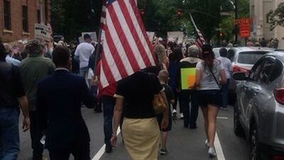 Image for story: Raleigh protesters chant 'Free NC' during march against COVID-19 restrictions