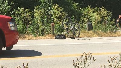 Image for story: Search for missing cyclist called off after driver says bike fell out of his pickup truck