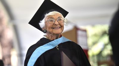 Image for story: 105-year-old receives overdue master's degree after 80 years of educational service