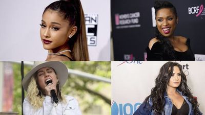 Image for story: Ariana Grande, Jennifer Hudson, Miley Cyrus, Demi Lovato attending March For Our Lives