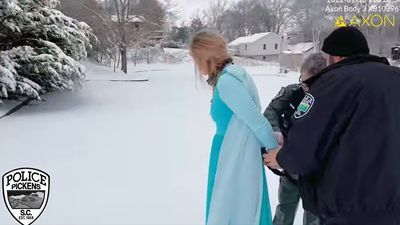 Image for story: 'Just let it go:' South Carolina officers arrest Elsa during winter storm