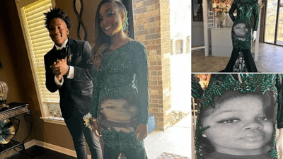 Image for story: 'Black Lives Matter' prom dress showcasing victims of police brutality goes viral