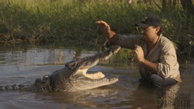 Image for story: Man bonds with wild croc in Australia's northern territory