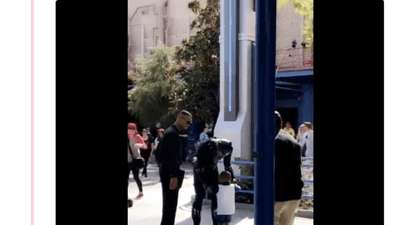 Image for story: This boy has the best reaction to meeting Black Panther ever