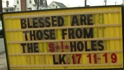 Image for story: Church sign sparks controversy in Pennsylvania town