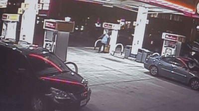 Image for story: Caught On Camera: Distracted drivers tear gas nozzles off pump