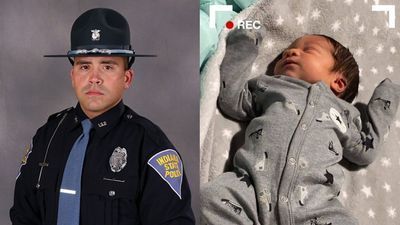 Image for story: Baby boy named after Indiana State Police trooper who helped deliver him