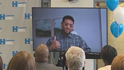 Image for story: Usher helps bring instruments and music education to 20 schools in Tennessee county