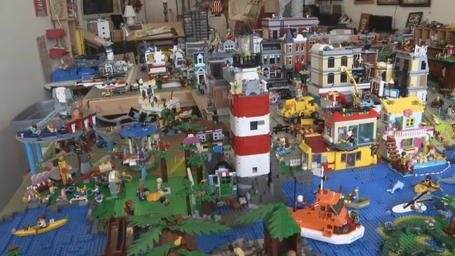 Amanda and Christian Bertram share their incredible LEGO city. (WJAR)