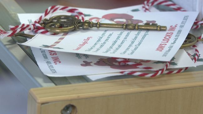 'Jon's Locks Inc' provides hundreds of magic Santa keys for kids with no chimney. (WJAR)