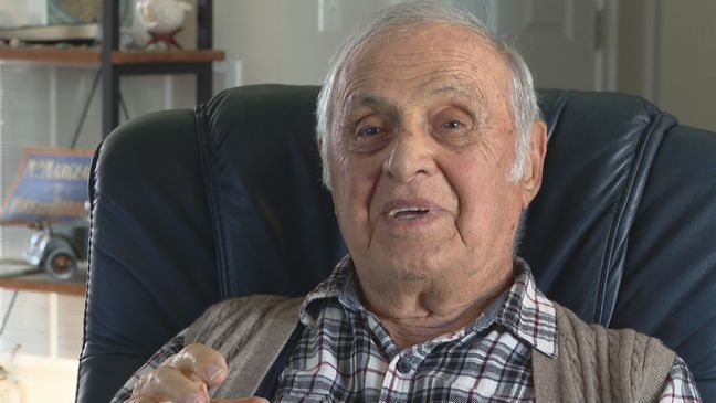 Hassan Salley, 97, who is a veteran, has always loved to send cards to people. (WJAR)