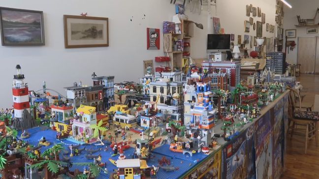 Amanda and Christian Bertram share their incredible LEGO city. (WJAR)