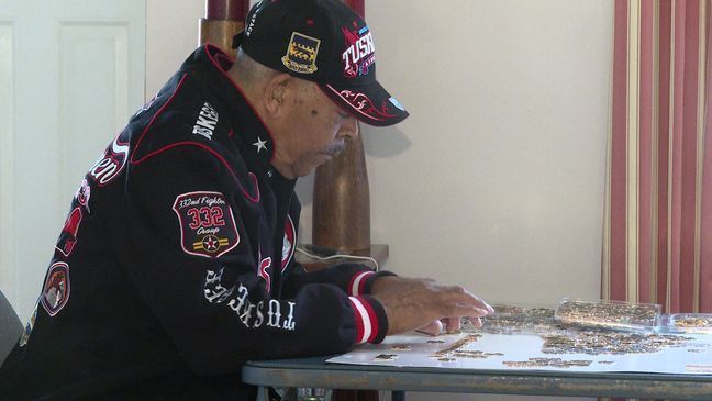 Victor W. Butler, believed to be the last surviving Tuskegee Airman in Rhode Island, says puzzles calm him. (WJAR)