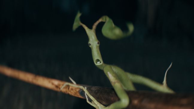 Pickett the Bowtruckle in a scene from Warner Bros. Pictures' fantasy adventure "FANTASTIC BEASTS: THE SECRETS OF DUMBLEDORE,” a Warner Bros. Pictures release.{&nbsp;}© 2022 Warner Bros. Ent. All Rights Reserved. Wizarding World™ Publishing Rights © J.K. Rowling WIZARDING WORLD and all related characters and elements are trademarks of and © Warner Bros. Entertainment Inc.