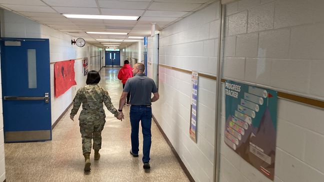 Mother returns from deployment, surprises her 2 kids at school (WJLA)