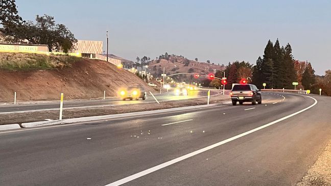 A driver dodged death after unsecured wood flew through her windshield on Hwy. 145 in Madera, California. (Photo: Sophia Lesseos, KMPH)