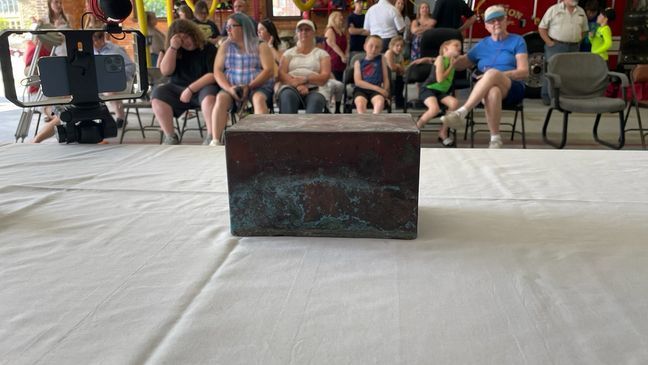 The Marion Fire Department in Ohio opened a time capsule from 1905 on May 31, 2023. (WSYX)