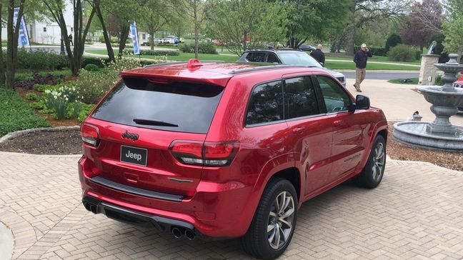 The 2018 Jeep Grand Cherokee Trackhawk is powerful SUV ever, equipped with a supercharged 6.2-liter V-8 engine that delivers 707 horsepower and 645 lb.-ft. of torque.  (Sinclair Broadcast Group / Jill Ciminillo)