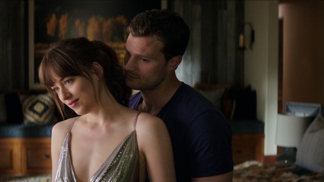 DAKOTA JOHNSON and JAMIE DORNAN return as Anastasia Steele and Christian Grey in "Fifty Shades Freed," the climactic chapter based on the worldwide bestselling “Fifty Shades” phenomenon. (Universal Pictures)