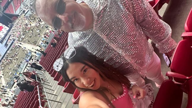 Hanford dad caught watching monitor, not Taylor Swift at show, goes viral (Photo: Johnson Family)