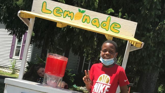 Johnathan Covington, or Jon Jon, is 9-years-old and has a lemonade stand called Jon Jon's Lemonade Stand. (WWMT/Tarvarious Haywood)