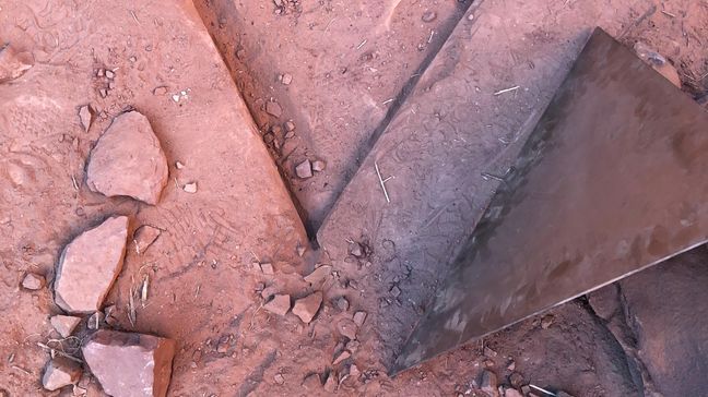 The missing monolith structure in a remote Utah location (Photo: BLM)