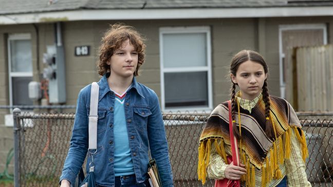 (from left) Finney Shaw (Mason Thames) and Gwen Shaw (Madeleine McGraw) in The Black Phone, directed by Scott Derrickson. (Photo: Universal Pictures)