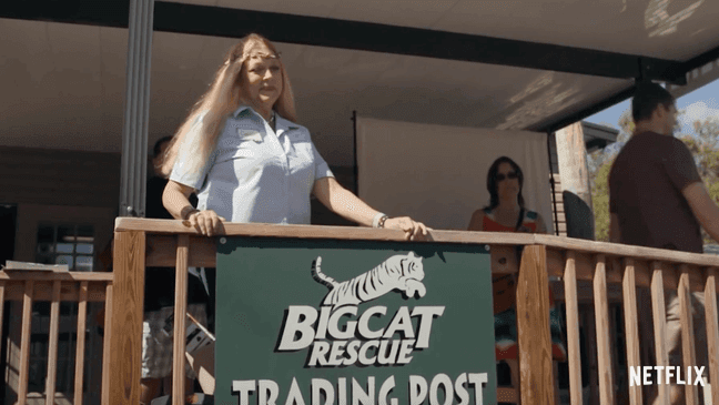 In the latest chapter in the "Tiger King" saga, Carole Baskin wins ownership of Joe Exotic's animal park in court Monday. (Photo: Netflix via CNN Newsource)