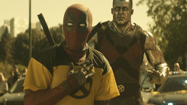 Deadpool (Ryan Reynolds) and Colossus in Twentieth Century Fox’s "DEADPOOL 2." (Twentieth Century Fox)