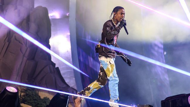 FILE - Travis Scott performs at Astroworld Festival at NRG park on Friday, Nov. 5, 2021, in Houston. (Jamaal Ellis/Houston Chronicle via AP, File)