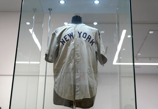 Image for story: Babe Ruth's 'called shot' jersey sold for $24 million, breaks records