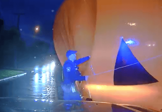 Image for story: Ohio police officer plays hide-and-seek with rogue giant pumpkin