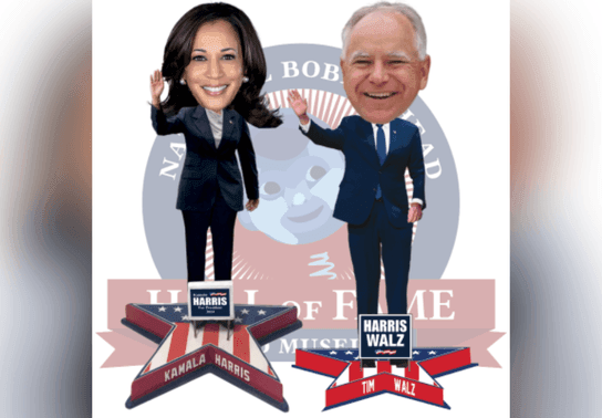 Image for story: Kamala Harris, Tim Walz official Bobbleheads available for pre-order