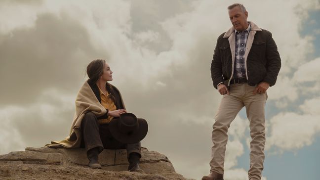 Diane Lane (left) stars as “Margaret Blackledge” and Kevin Costner (right) stars as “George Blackledge” in director Thomas Bezucha’s LET HIM GO, a Focus Features release. (Photo: Kimberley French / Focus Features)