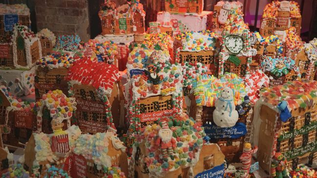 Jon Lovitch, current Guinness World Record holder for “largest gingerbread village,” brought his "GingerBread Lane" exhibit to Chelsea Market in Manhattan, where it will be on display through Jan. 7. (Photo: Emily Faber, The National Desk)