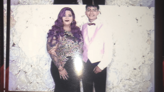 Texas teen goes viral after keeping childhood promise to take mom to prom. (Courtesy Joe Angel)