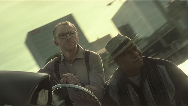 Left to right: Simon Pegg as Benji Dunn and Ving Rhames as Luther Stickell in "MISSION: IMPOSSIBLE - FALLOUT," from Paramount Pictures and Skydance. (Paramount)