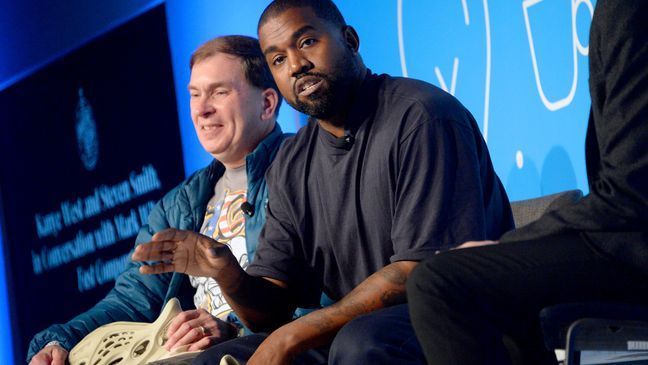 FILE – Steven Smith and Kanye West speak on stage at the "Kanye West and Steven Smith in Conversation with Mark Wilson" at the on November 07, 2019 in New York City. (Photo by Brad Barket/Getty Images for Fast Company)