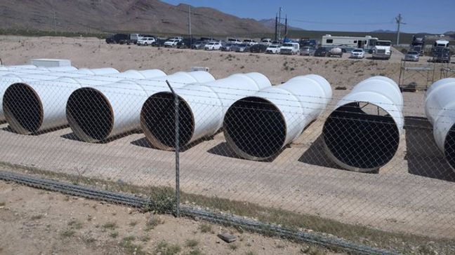 The project is currently being tested in the desert in North Las Vegas and, parts, are being built in a manufacturing plant in the city. 5/11/16 (Nathan O'Neal / KSNV)